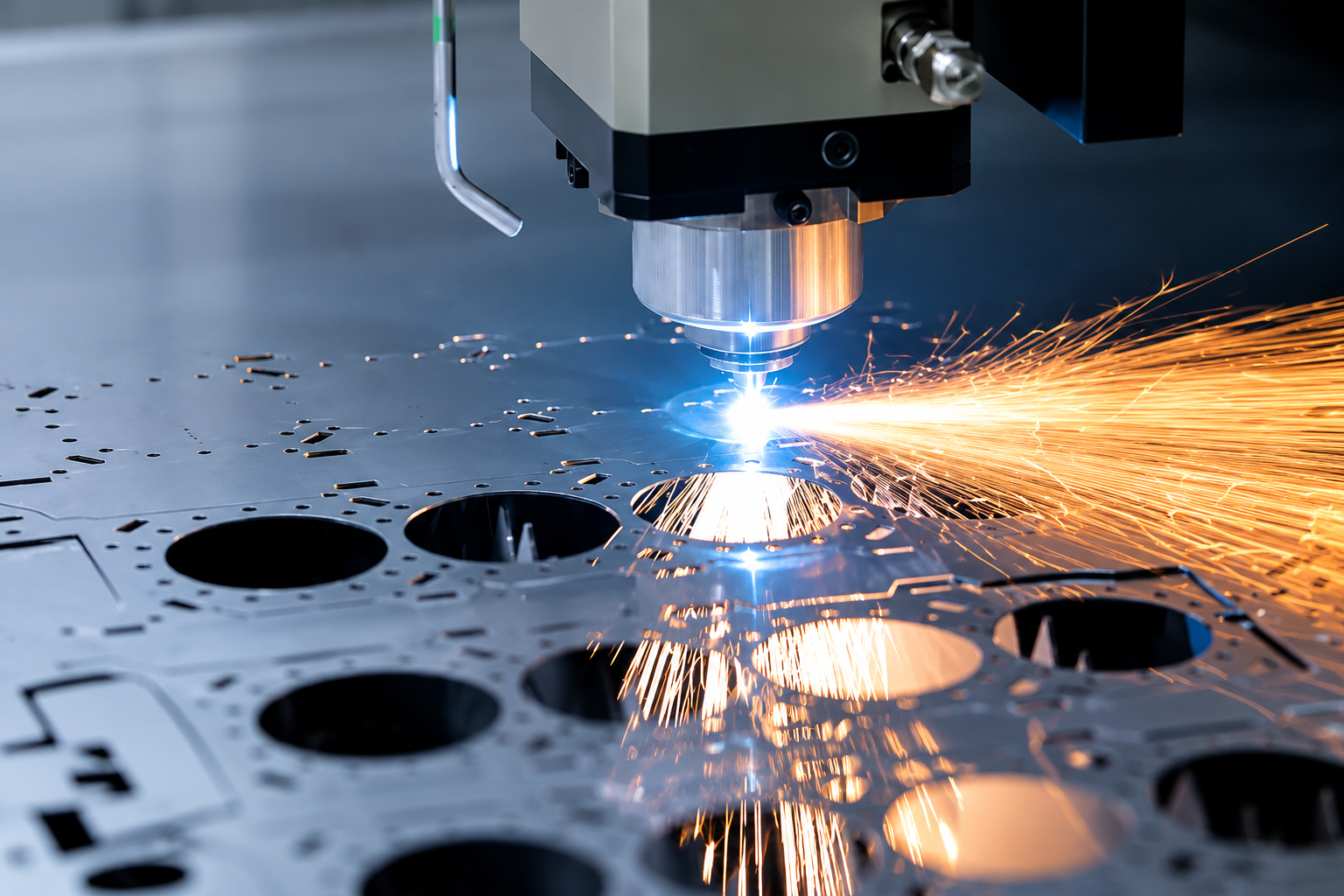 Manufacturing facility with steel coils and overhead crane